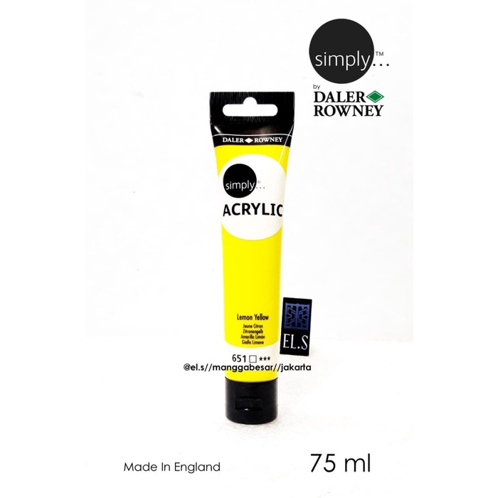 

Kusus Hari Ini Daler Rowney Simply Acrylic Lemon Yellow 75 Ml ( Cat Akrilik ) Hot Sale