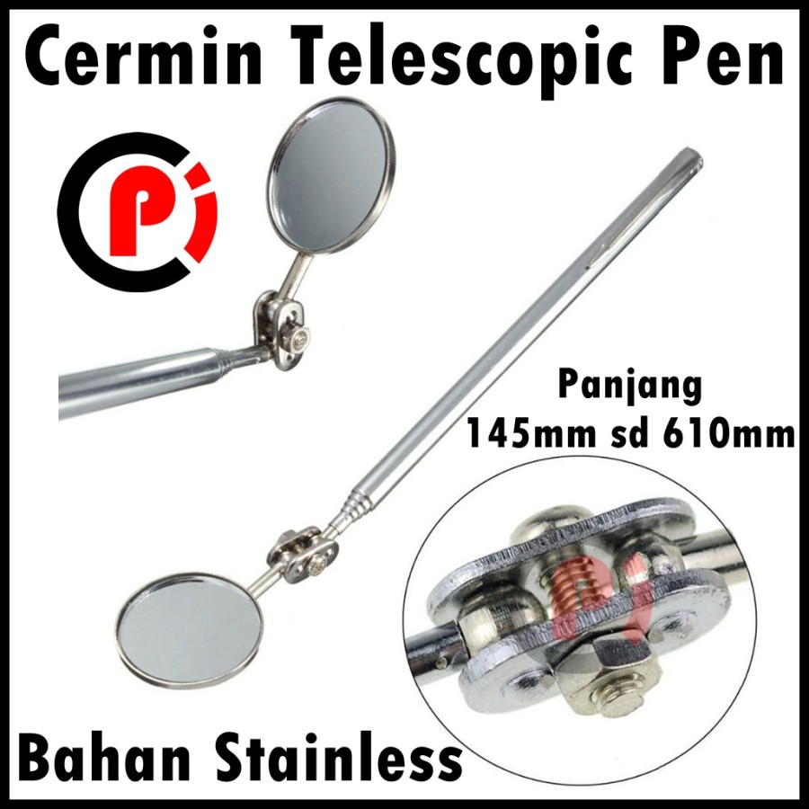 Kaca Cermin Telescopic Pen Tools Stainless Steel Alat Bantu MS-391