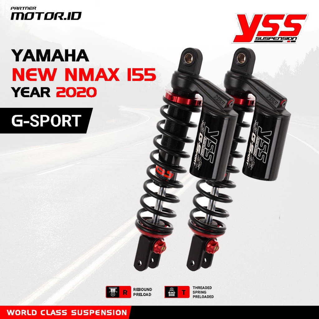 SHOCK BELAKANG YAMAHA NEW NMAX 155 310MM YSS G-SPORT BLACK SERIES