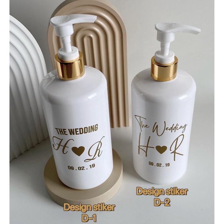 HAMPERS SOUVENIR botol 500ml aesthetic. sovenir pernikahan wedding tempat sabun cair label custom bottle refill estetik