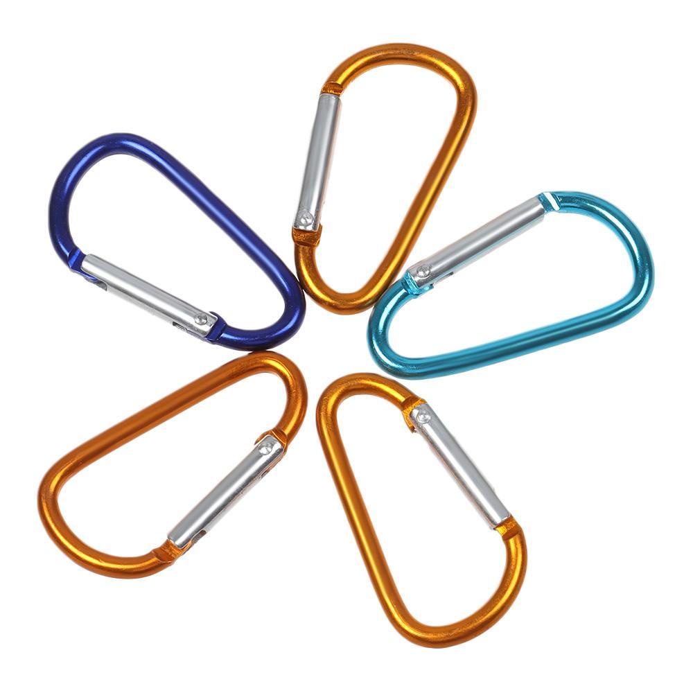 Suyo 5/10pcs Tombol Panjat Acak Kualitas Tinggi Peralatan Multicolor Aluminium Alloy Carabiner