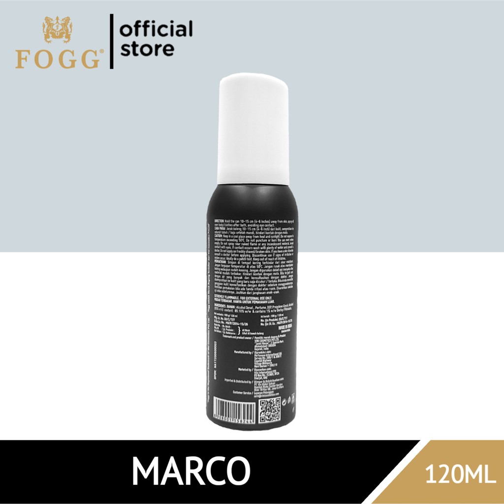 TRIPLE PACK - FOGG Perfume Bodyspray MARCO 120mL