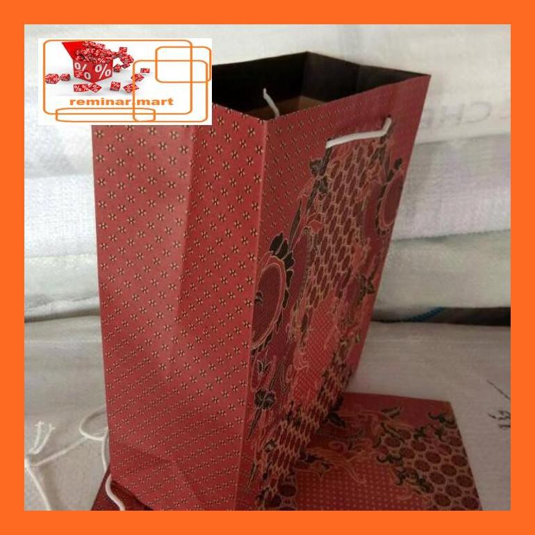 

474Srem Paper Bag / Shopping Bag / Tas Belanja Batik Uk 20Cm X 25Cm X 9Cm Repjd80E