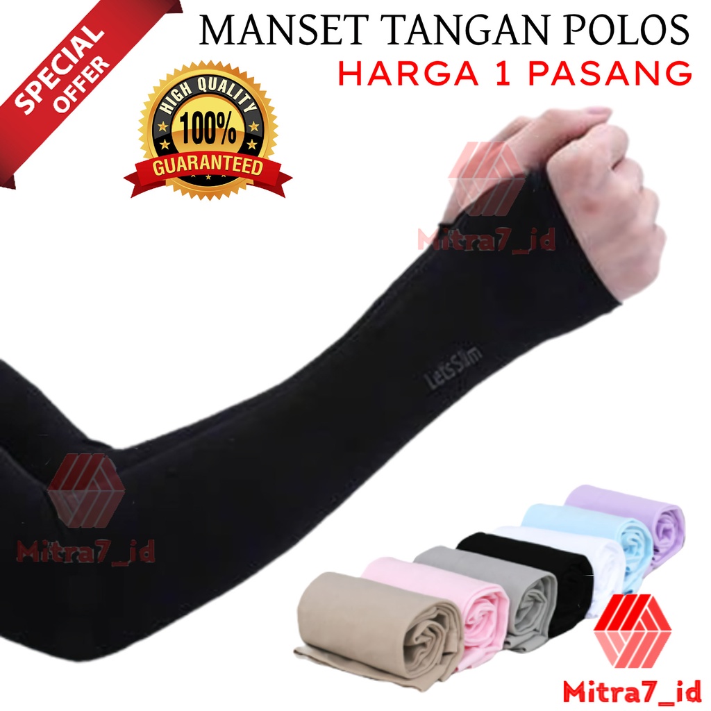 [M7] MANSET TANGAN POLOS ANTI UV DENGAN LUBANG JEMPOL / MANSET LENGAN ELASTIS / MANSET LENGAN PRIA WANITA / MANSET LENGAN PANJANG UNISEX