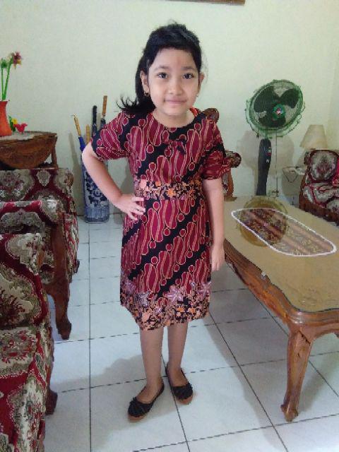 Dress Batik Anak Usia 2 Sampai 10 Tahun - Motif Batik Bervariasi - Batik Anak Harga Ecer Bisa Cod