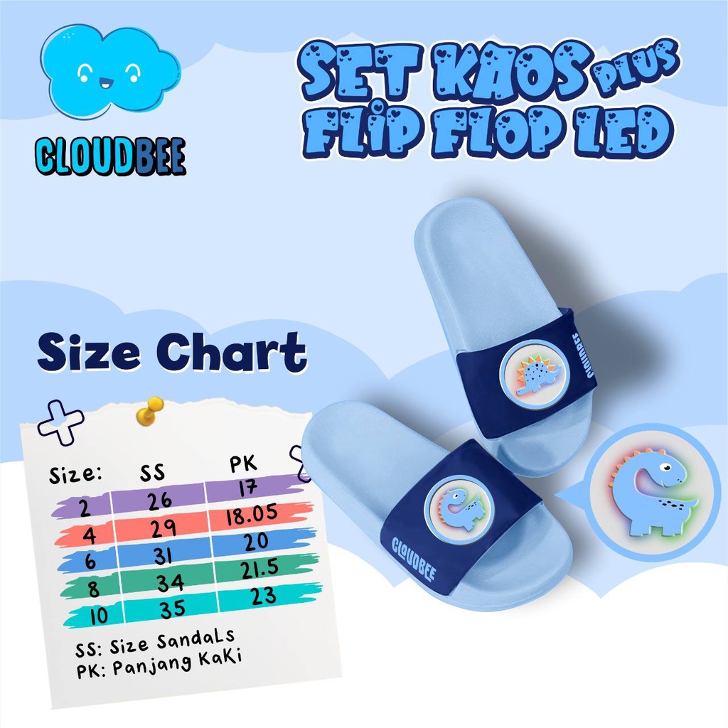 Set Kaos plus Flip Flop LED Cloudbee