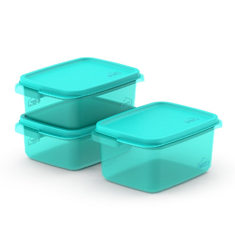 Toples Kotak Makanan Sealware Livia Set isi 3pcs Box Kulkas Serbaguna Lunch Box Wadah Sayur 1000ml &amp; 1400ml