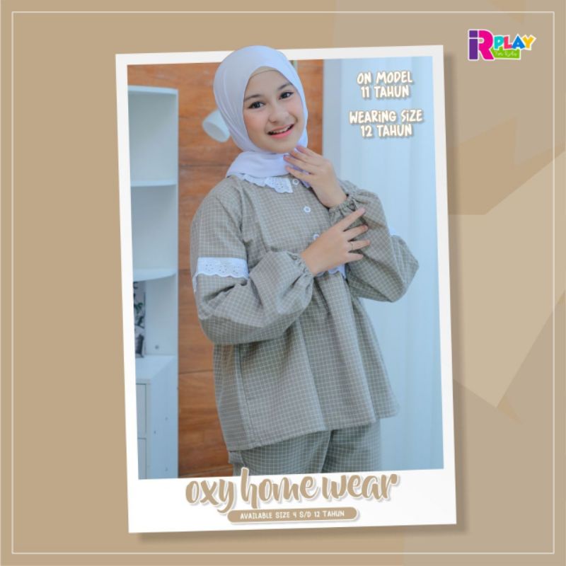 Afsheenastore Set Oxy Homewear / Setelan Anak Perempuan 4-12T