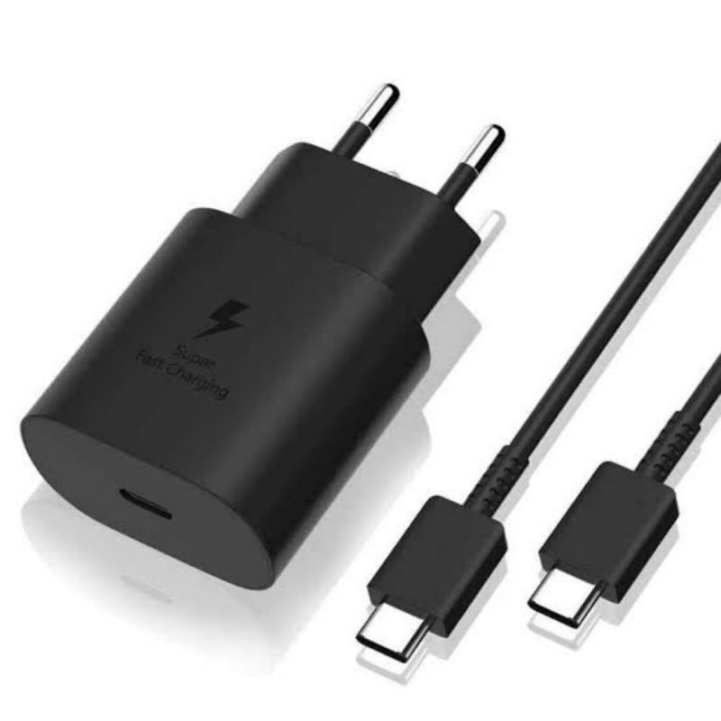 CHARGER SAMSUNG TYPE C TO C FAST CHARGING SAMSUNG M22 M51 A23 A71 A72 A73 S20 S21 FE A33 A53 A52S 25W A52 M52