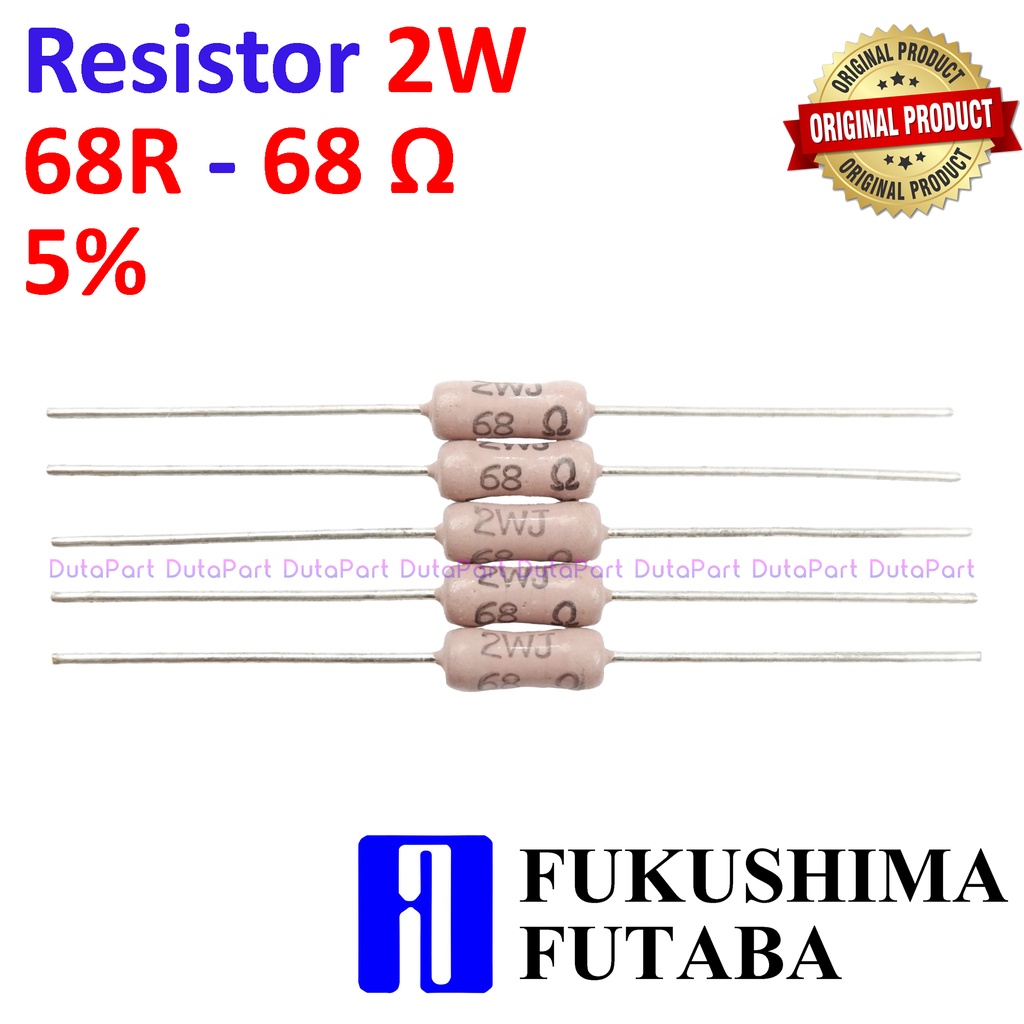 Resistor 68R Ohm 2 Watt 5% ORIGINAL FUTABA 2W 68 R HIGH QUALITY