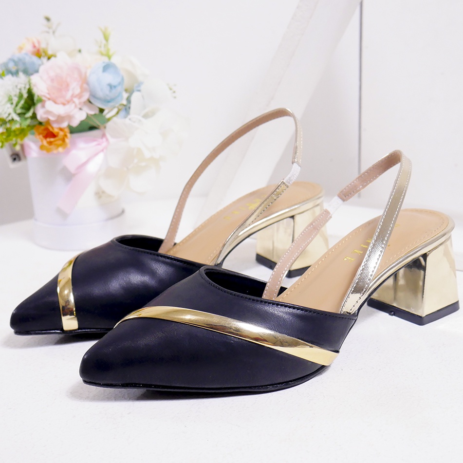 Bernike Shoes Falisha Mules Heels Wanita 5 cm