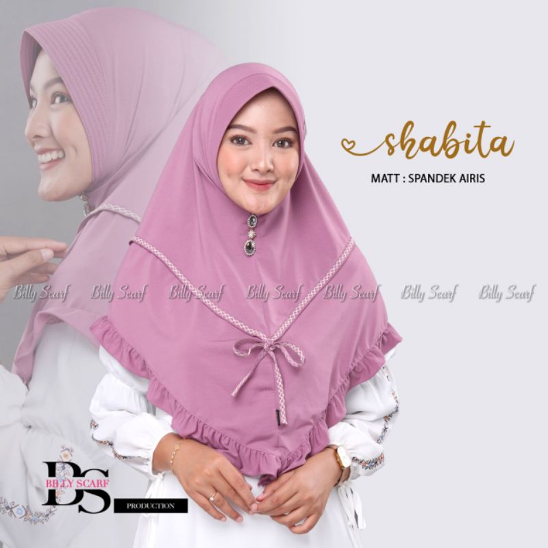 Jilbab Khimar Instan Simple Shabita Ori Billy Scraf