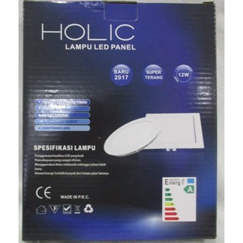 Lampu LED Panel Downlight 12w Bulat Terang Bergaransi kualitas OK Holi