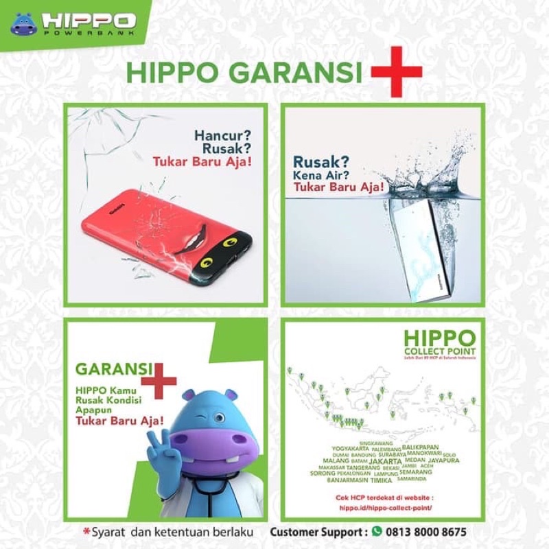 Hippo Quick Adaptor Charger Fast Charging 3.0 Batok Quick Charge VP ORIGINAL Garansi Resmi
