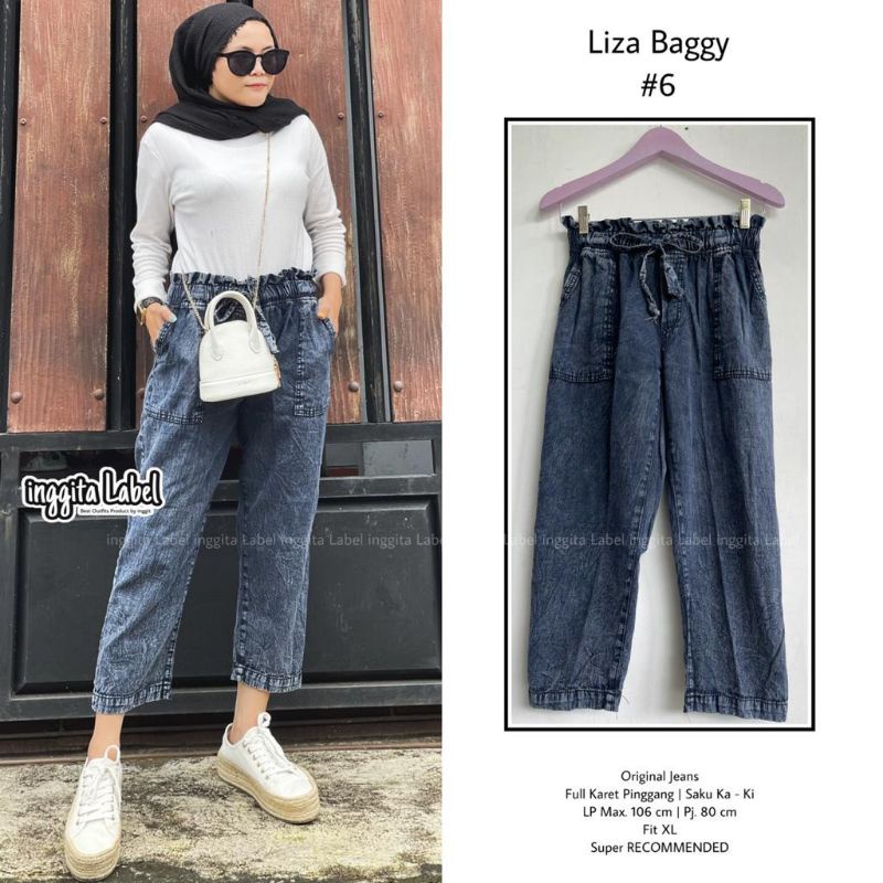 liza baggy #6 celana baggy jeans by inggita label