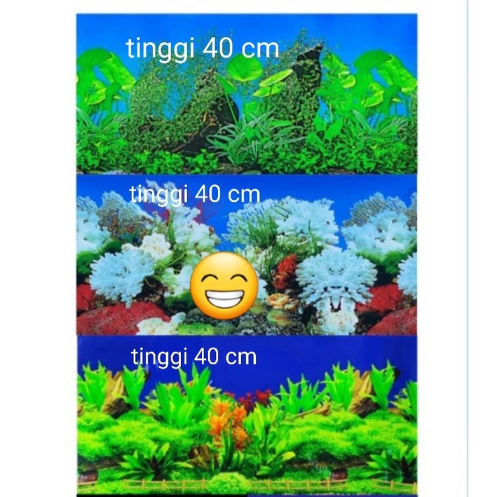 walllpaper aquarium background aquarium tinggi 40 cm 1meter