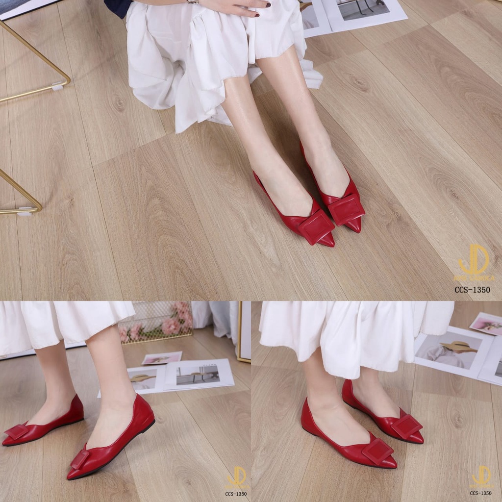 JOSE DAROCA Sepatu Flat Shoes Kulit #CCS-1350# Original