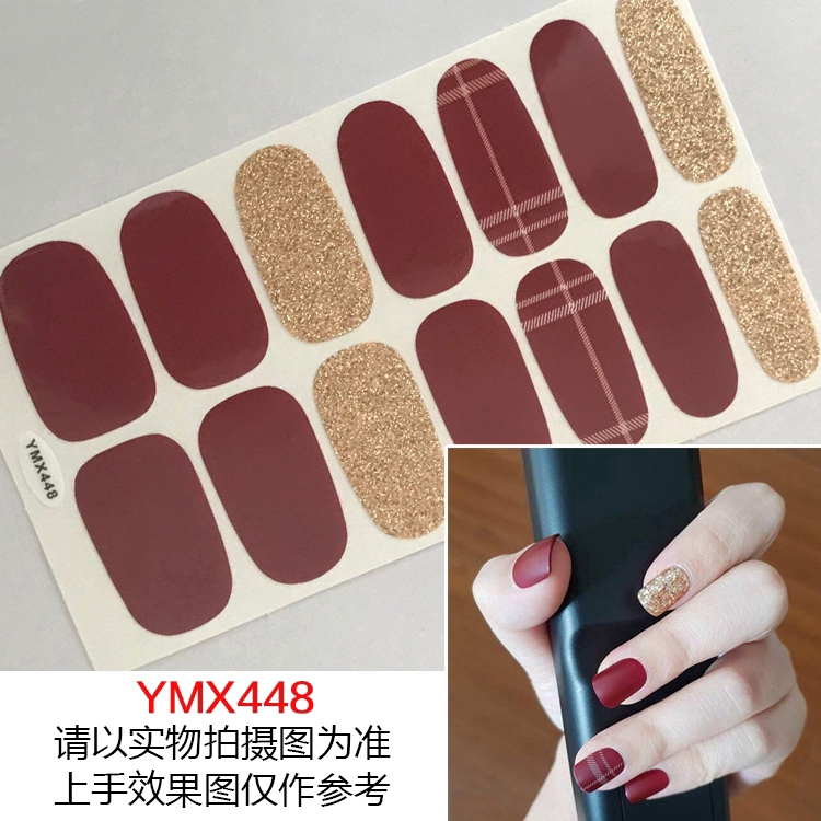 Ymx440-457 Stiker Kuku 3D Bahan Akrilik untuk Nail Art