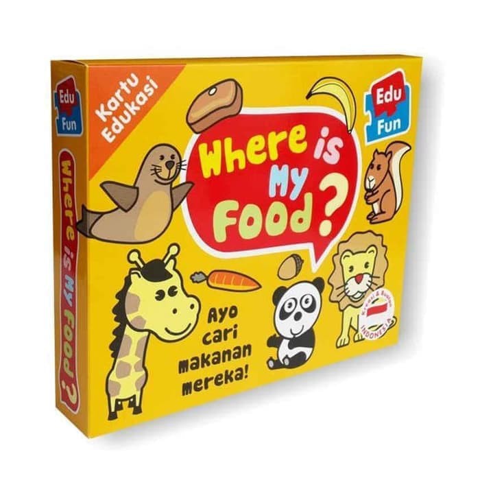 Edu Fun Where is My Food - Kartu Edukasi Makanan - Puzzle