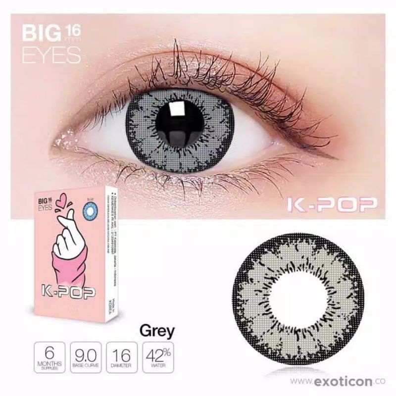 softlens minus K-Pop GREY/BROWN ,kpop minus -050/-600