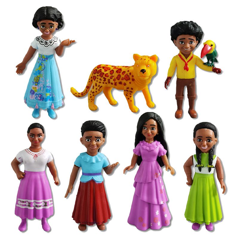 【New】7PCS  Disney Encanto Doll Hand-Made Cake Decoration Cartoon Anime Gift For Children