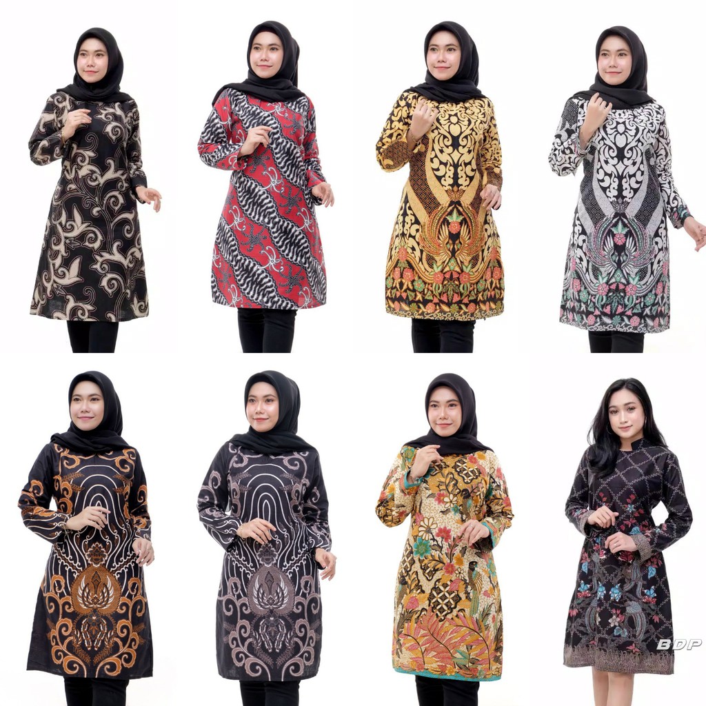  TUNIK  BATIK  WANITA MOTIF HITAM MANIS Shopee  Indonesia