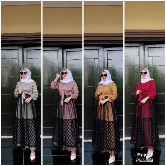 Gamis tile mutiara