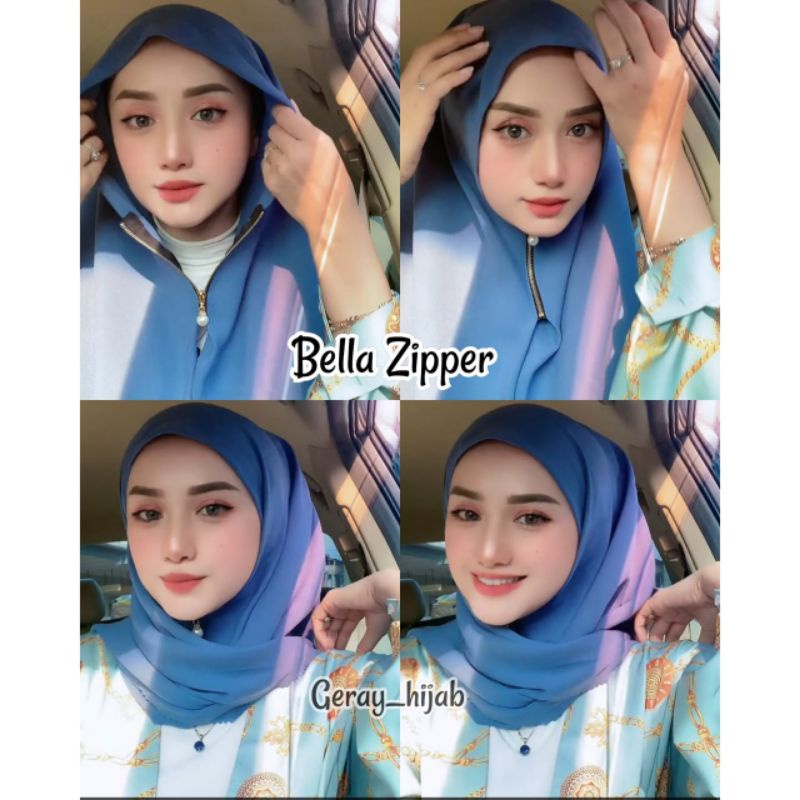 BELLA ZIPPER / JILBAB BELLA SQUARE / JILBAB SEGI EMPAT / HIJAB SEGI EMPAT