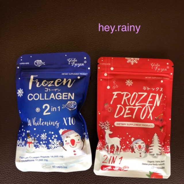 Gluta Frozen Detox Collagen Dietary Supplement Product 2in1 Thailand Original