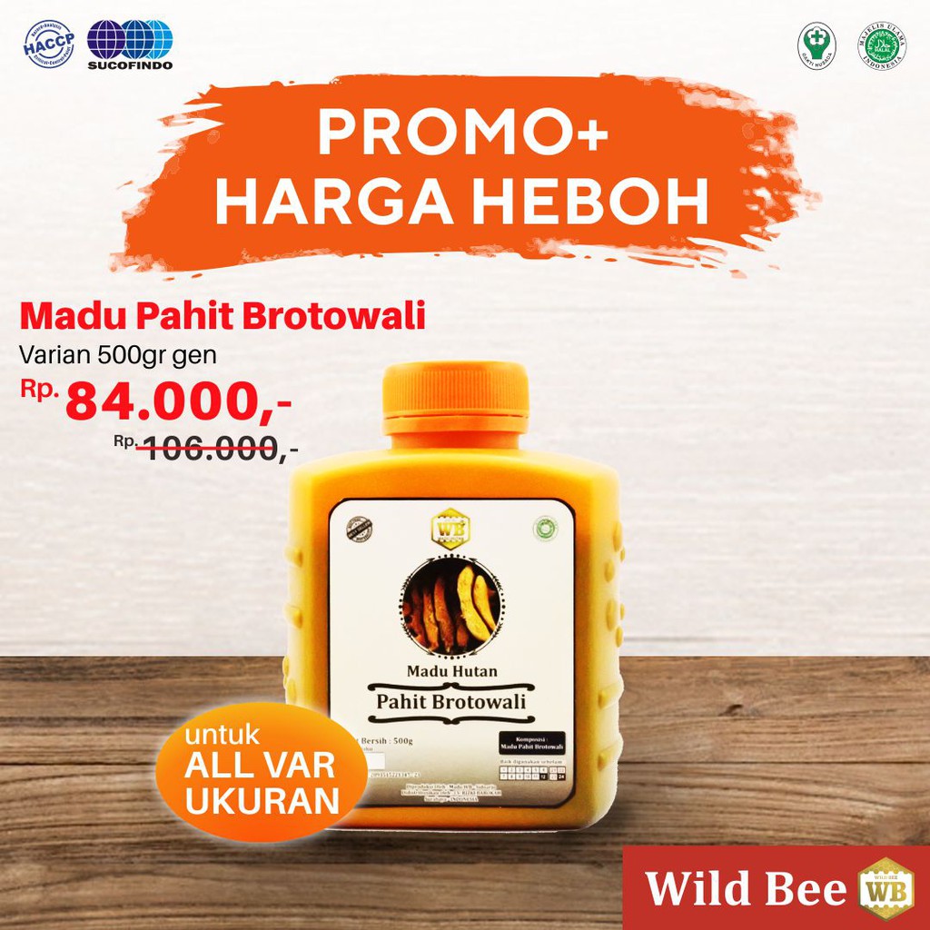 

[COD] Madu Pahit Brotowali 500gr / Lebah Apis Dorsata -Garansi Murni & Asli 100%