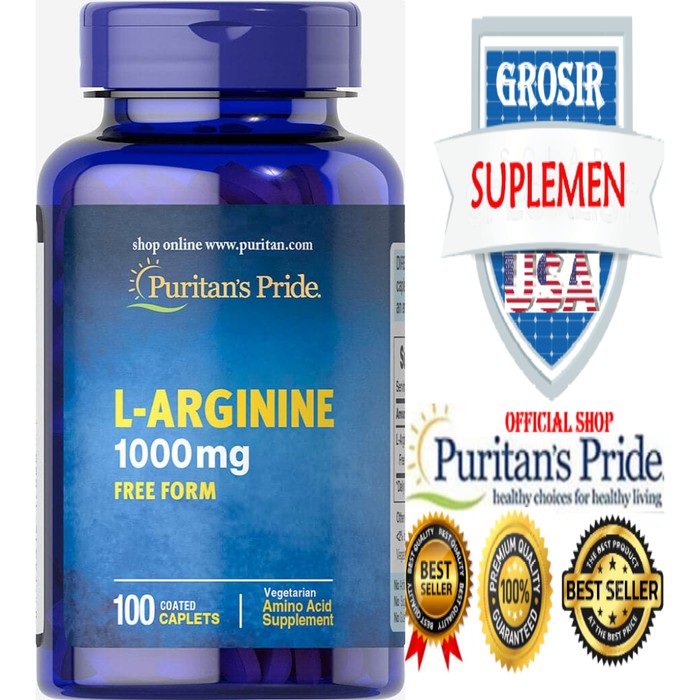 Puritan LARGININE 1000mg 100TAB ANTI DIABETES 2 n IMPOTEN vit