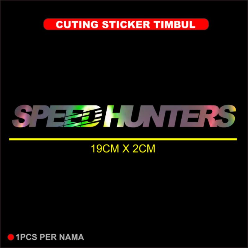 Sticker nama hologram cuting sticker psknstd spedhunter buat motor helm bagus