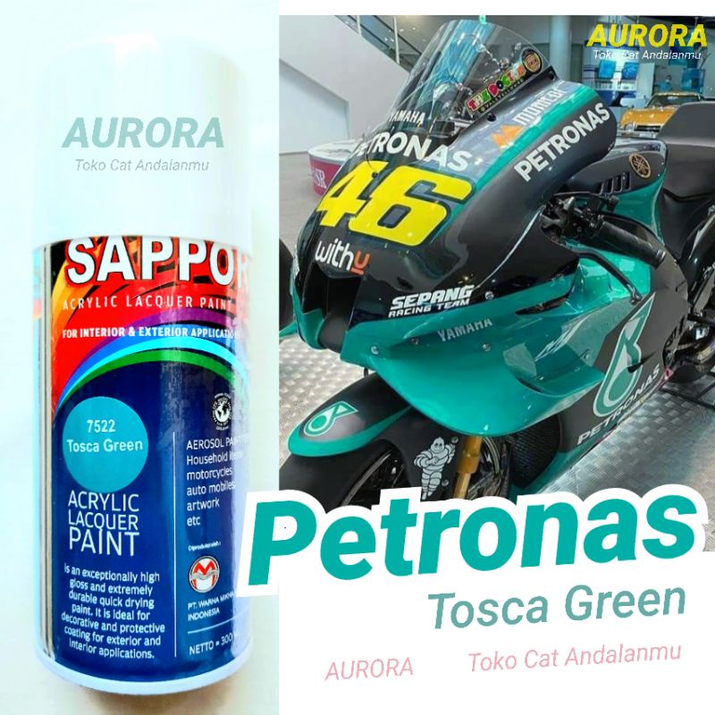 Cat Hijau Toska Sapporo Tosca Green Petronas Ijo Biru Blue Gren Saporo Cet Pilox Pylox Pilok Spet