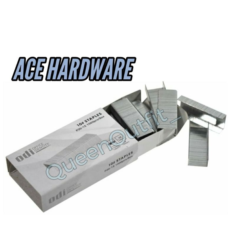

Ace Hardware Odi isi Staples Refill Baja Besi 1000 pcs Staple Steples Cadangan Kertas Kayu karton