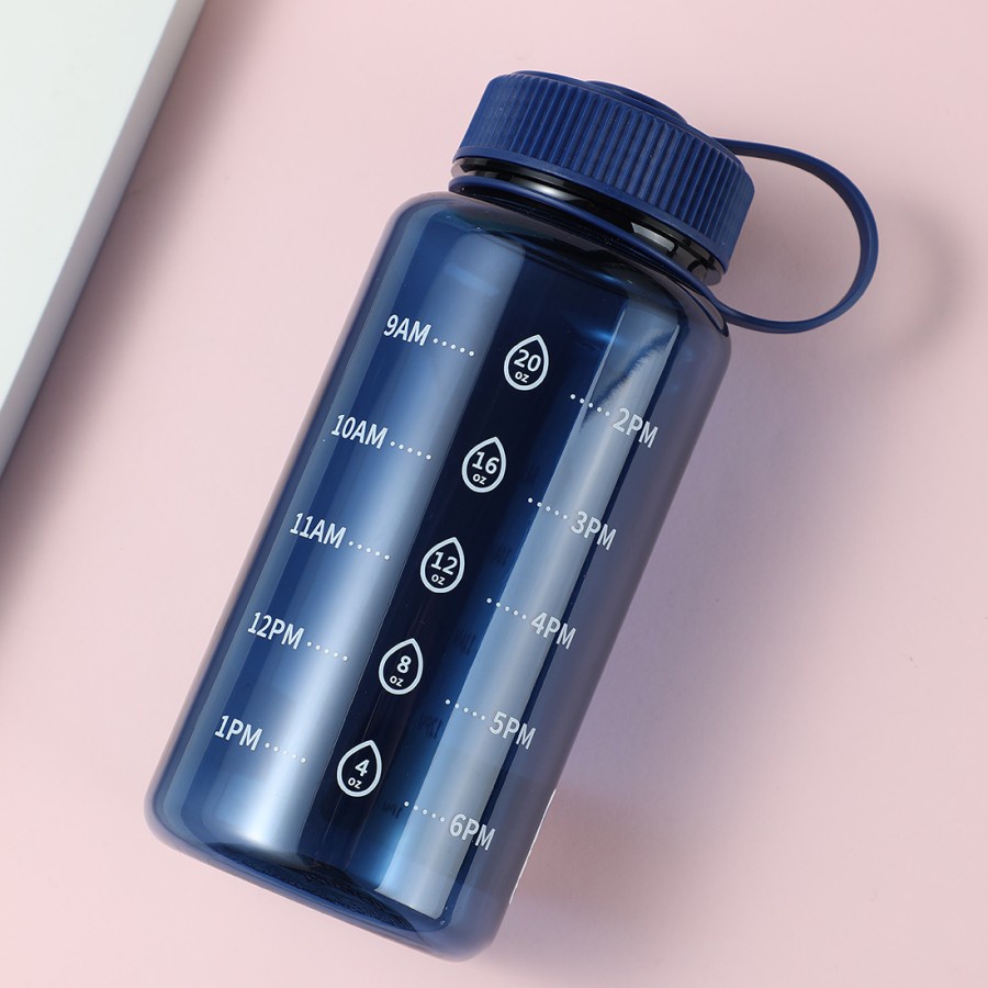 MINISO Botol Minum Tempat Air Plastik 800ml Sport Besar Water Bottle - Abu-abu