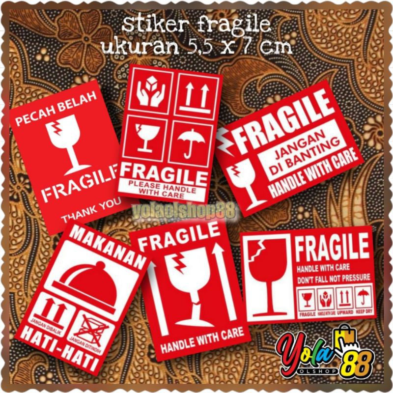 

(100 Pcs) STIKER PENGIRIMAN OLSHOP/STIKER FRAGILE /STIKER PENGIRIMAN MURAH