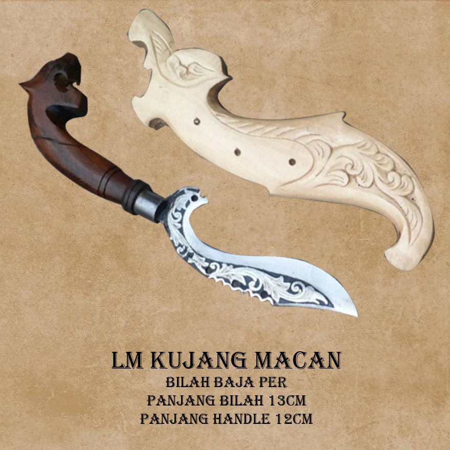 kujang ukir putih