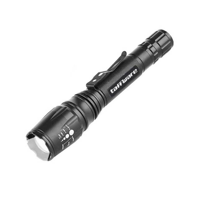 Senter LED Police Swat Taffware Zoom SOS Cree XM-L T6 3800 Lumens Super Terang Paket 2Batrai 3