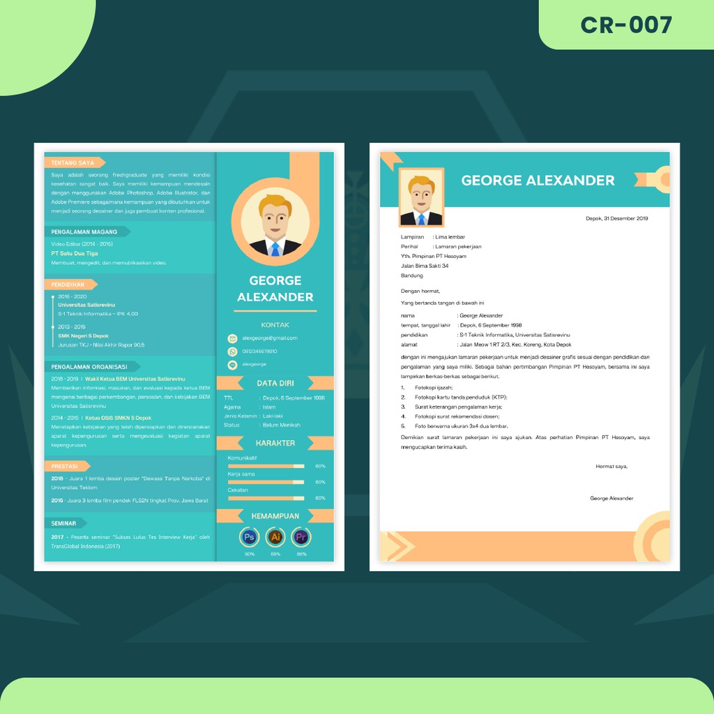 

(CR-007) Jasa Pembuatan CV & Surat Lamaran Pekerjaan