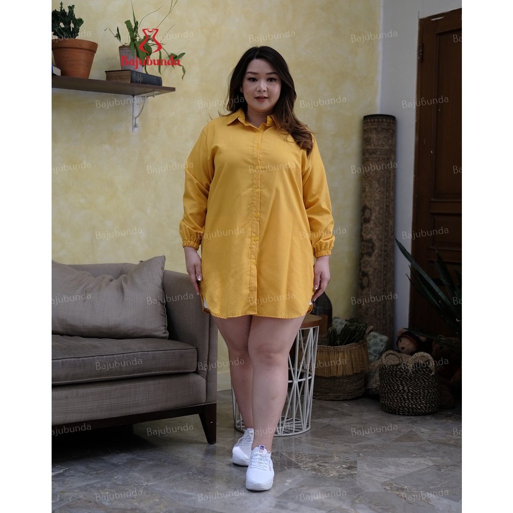 TUNIK JUMBO BIG SIZE POLOS LENGAN PANJANG WANITA WENDY