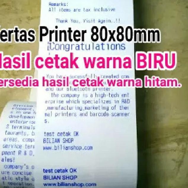 

➦ Kertas Thermal 80 x 80 Blue core 17 kertas struk kertas parkir ☇