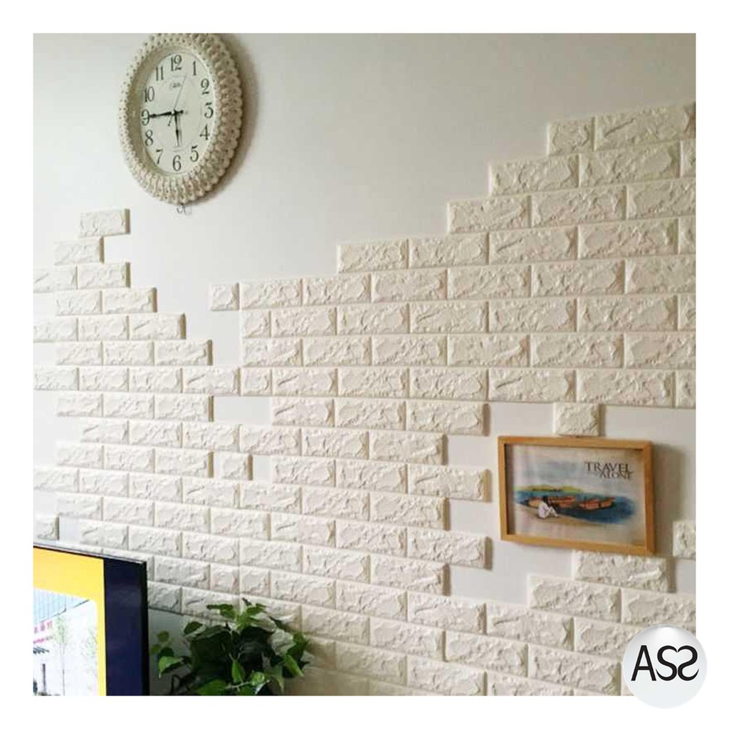 ASS Shop - Sticker Wallpaper Dinding 3D Embosed Model Bata 77x70cm - WP072