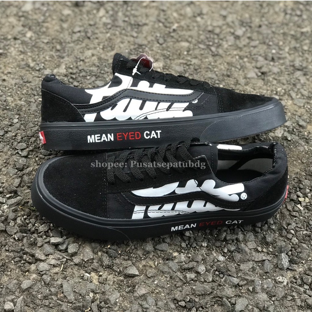 SEPATU VANS OLDSKOOL PATTA FULL BLACK DT LIMITED EDITION