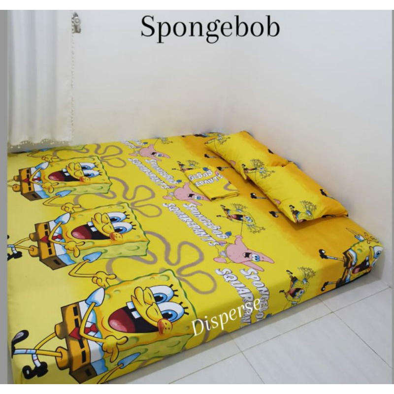SPREI HOMEMADE MOTIF SPONGEBOB SIZE 180x200 160x200 120x200 COD MURAH TERLARIS