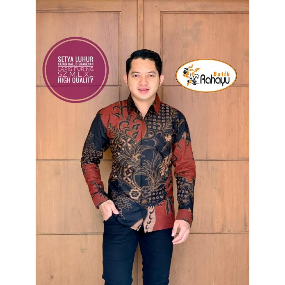 SETYA LUHUR KEMEJA BATIK PRIA SOLO LENGAN PANJANG LAPIS FURING ATASAN PREMIUM MODERN RAHAYU PARANG LASEM PARANG LUHUR MLIWIS PANDAWA WAYANG ELANG KUNCORO PARAN GLUHUR PRIYO LUHUR PARANG PENDOPO KASWARI SOGAN SUTA WIJAYA ELKANA PEKSI BIRU HONOCOROKO VIJAY