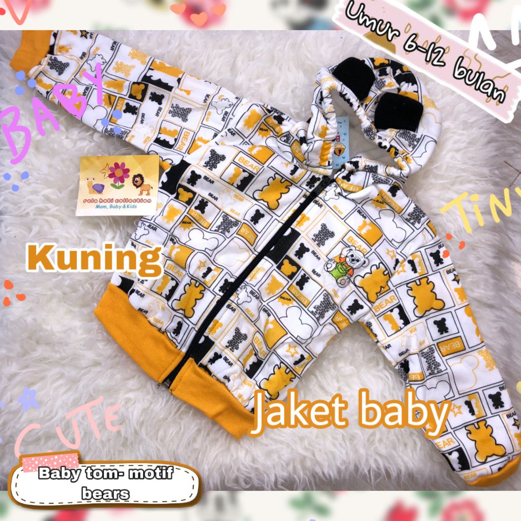 Jaket Bayi Anak Baby Tom Gambar Beruang Lucu Hangat Imut-2