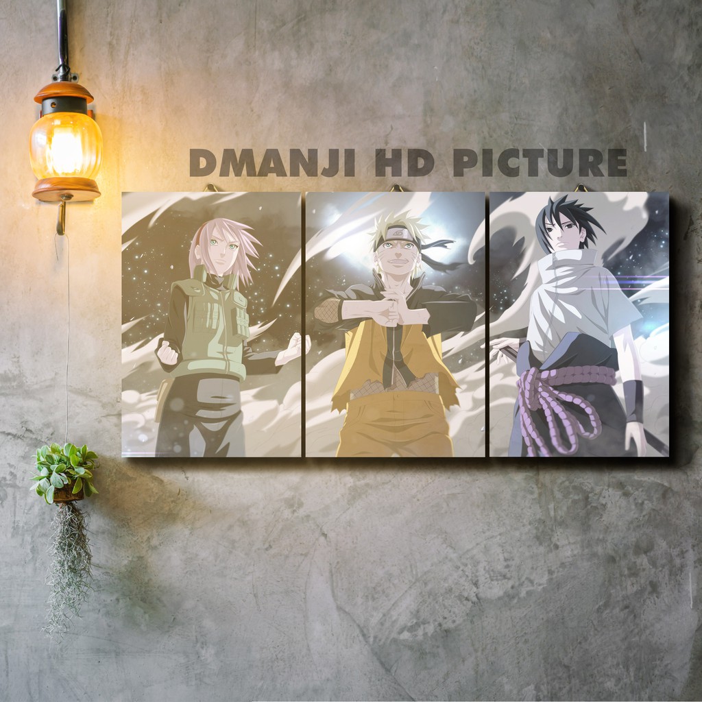 POSTER KAYU MULTIPANEL ANIME NARUTO / 20X30 / HIASAN DINDING NARUTO / PAJANGAN KAMAR TIDUR ANIME-HD - NRT 31