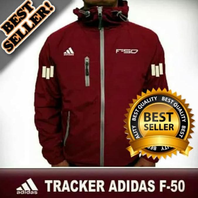 JAKET TAHAN AIR GUNUNG TRACKER ADIDAS MAROON