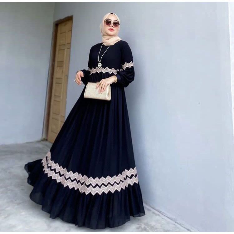 (AMD) GAMIS ELODI RENDA REMPEL DAILY BUSUI WANITA DRESS CERUTI