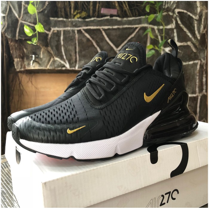 Nike Air Max 270 Black Gold White High Premium Original